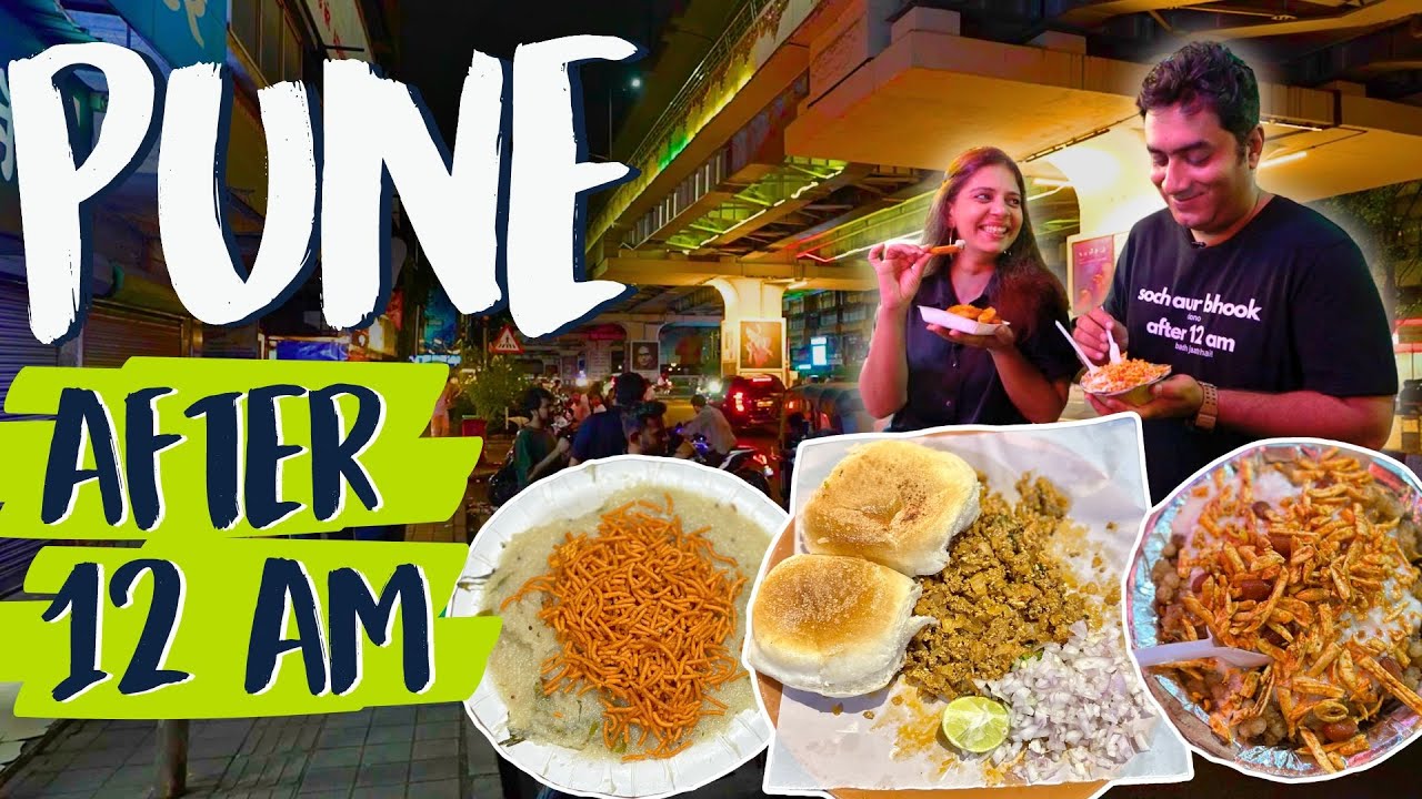 Street Food in Pune After 12 AM | Anda Bhurji | Egg Fried Rice | Upma | Pohe