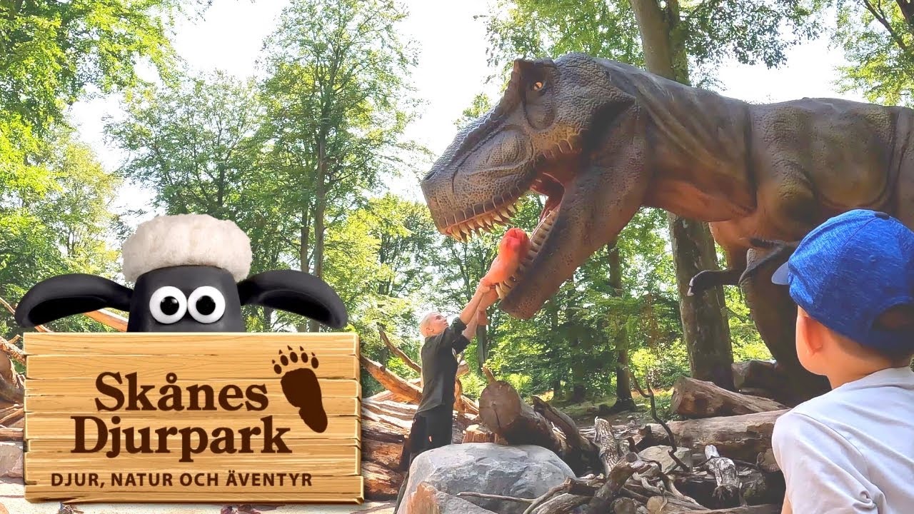 SJOV dag i Sverige med dyr, Frode Får og vandrutsjebane 🐻🦊🐺🚜 Skånes Djurpark på DANSK