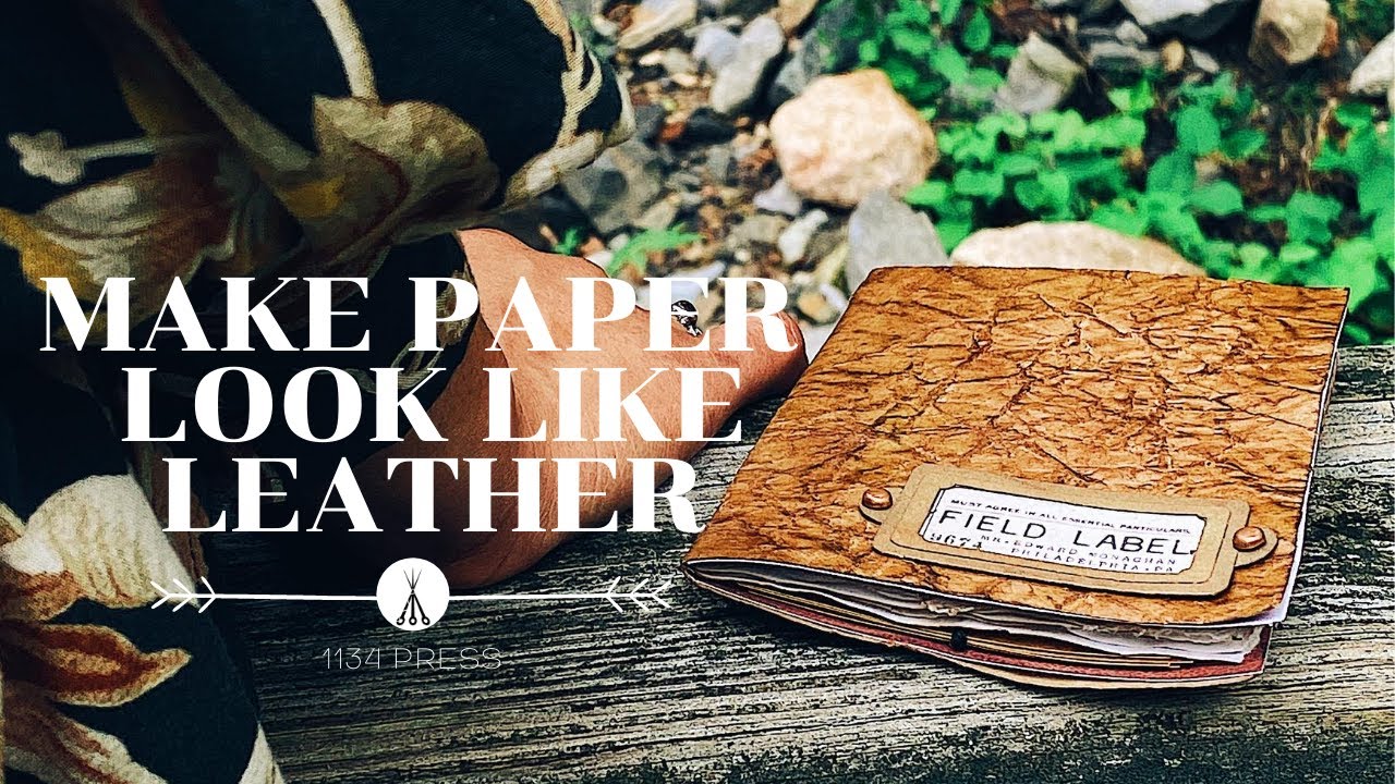 How to Make a Faux Leather Book from Paper | DIY Notebook | Rustic Paper Crafts