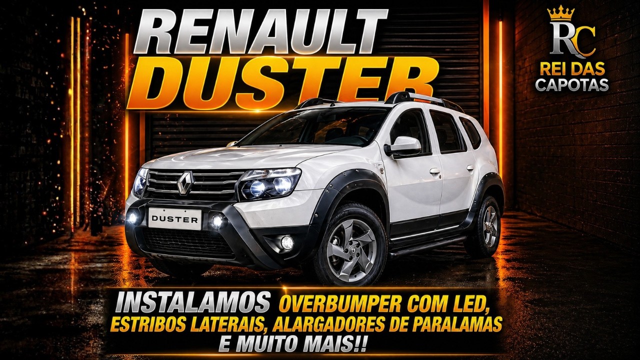 Renault Duster 2012 a 2014 instalamos Alargadores de Paralamas Bumper com Milhas - REI DAS CAPOTAS