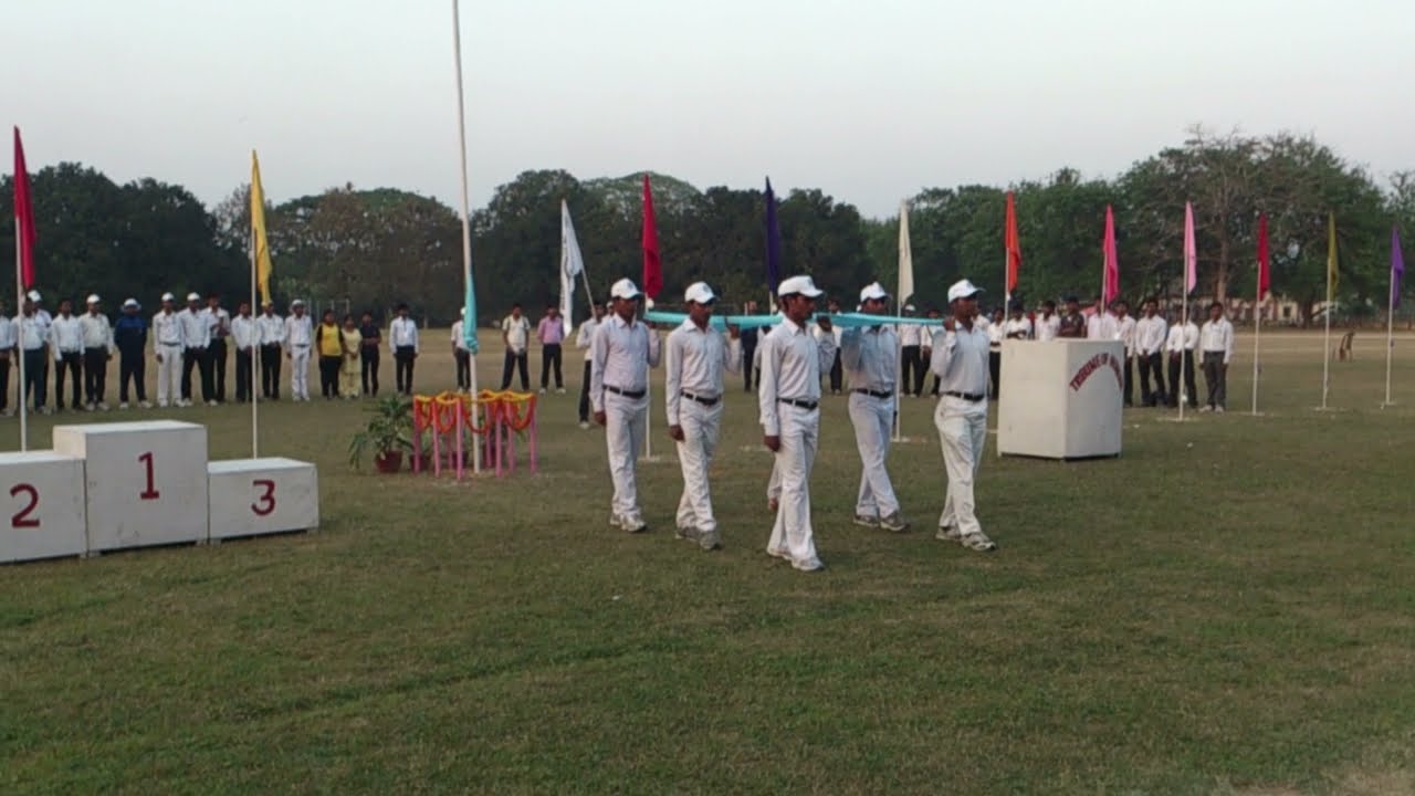 Retreat March Past | Flag Lowering Ceremony | Annual Athletic Meet 2015 | K. U. | PESA_asis