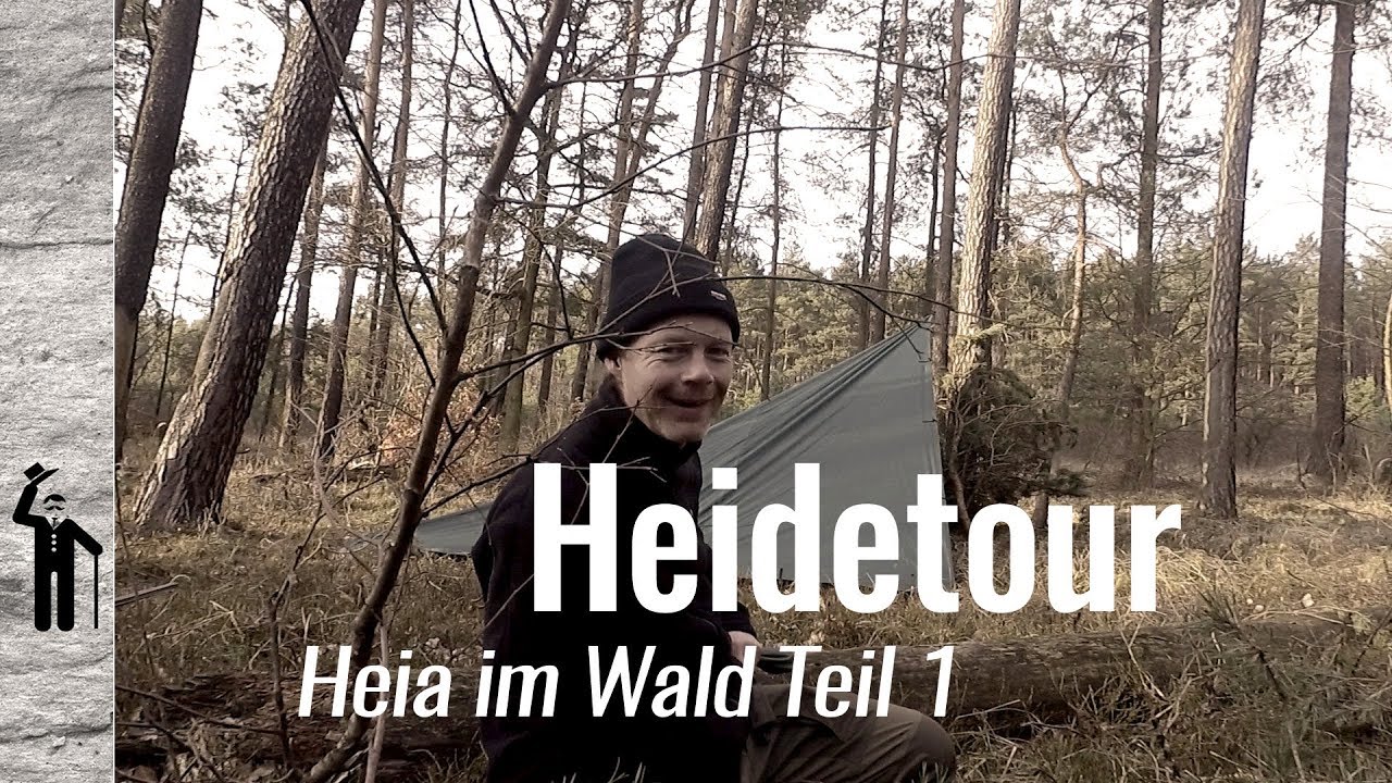 D&uuml;bener Heide Tour mit Waldcamp -Teil 1 ...meine Liebligs Tarp Aufbauvariante
