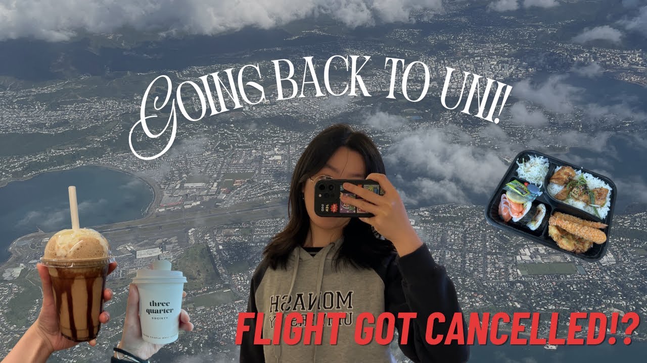 FLIGHT GOT CANCELLED!? | GOING BACK TO UNI FLIGHT ✈️✨