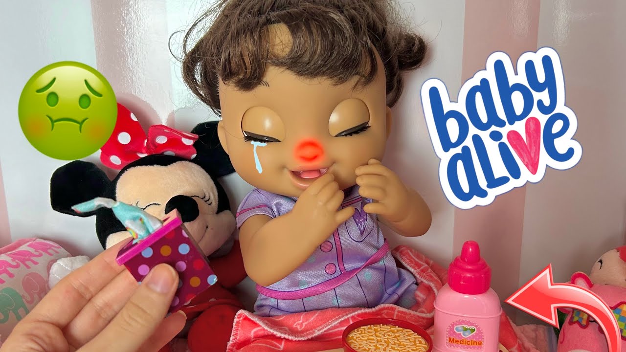 BABY ALIVE Lulu Achoo is Sick! Sick routine taking care of baby doll 🤧