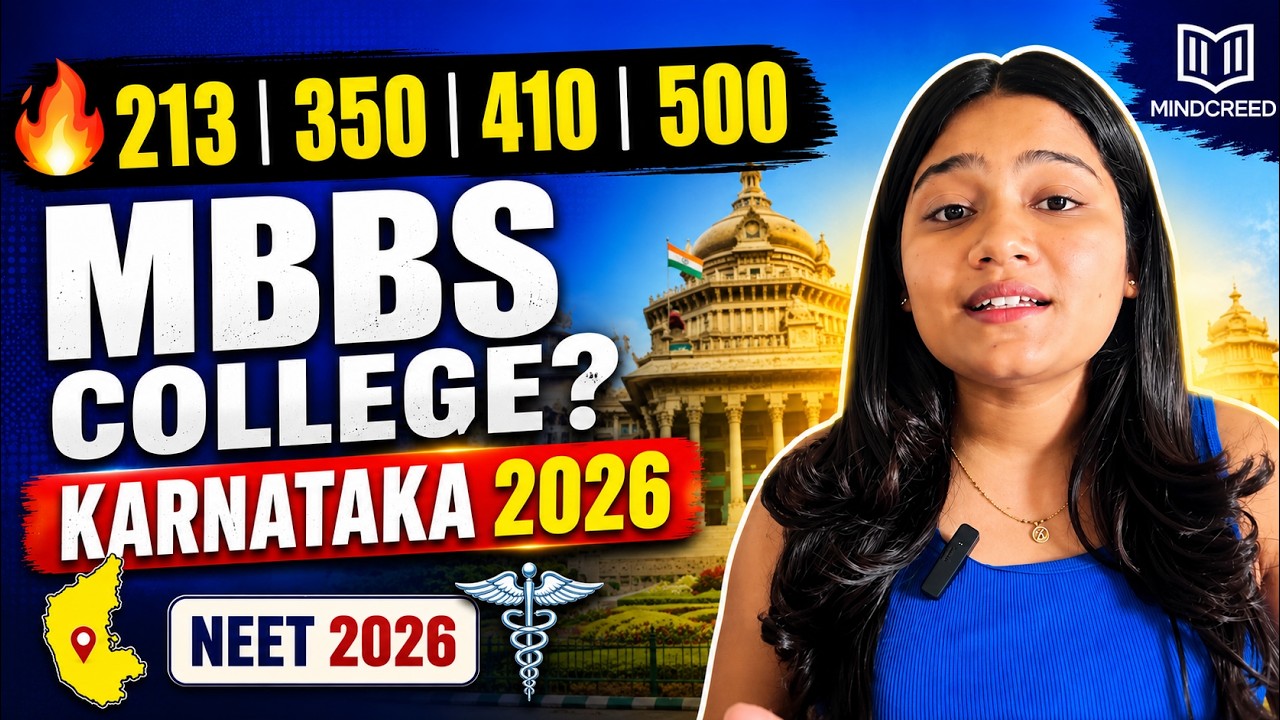 🔥 NEET 2026: 213, 350, 410 & 500 Marks &ndash; Which MBBS College Can You Get in Karnataka?
