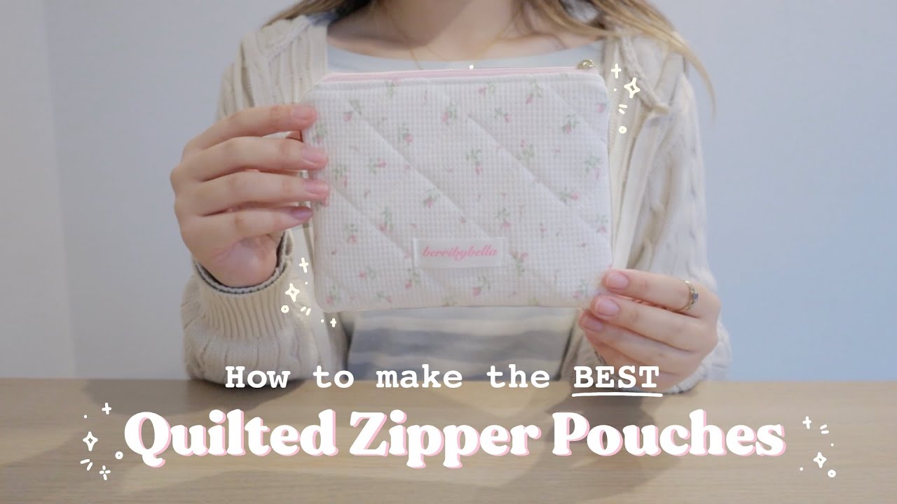 DIY Quilted Zipper Pouch Sewing Tutorial | Beginner Friendly