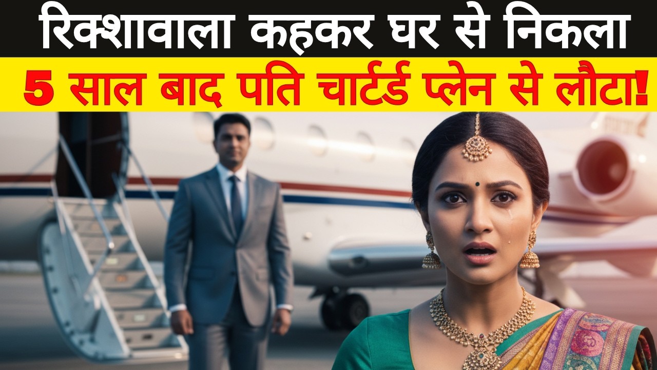 पत्नी ने 'रिक्शावाला' कहकर किया अपमान… जब पति चार्टर्ड प्लेन से उतरा तो पत्नी के होश उड़ गए! 😲