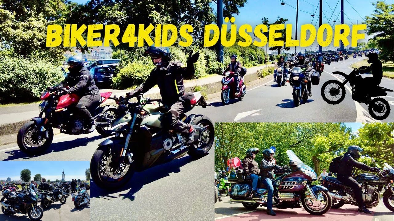 BIKER4KIDS MOTORRADKORSO DÜSSELDORF 2024 4K.