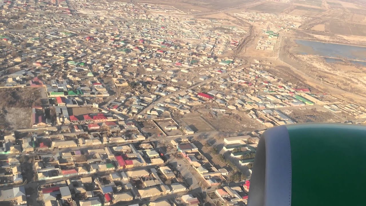 Beautiful Sunny Landing in Ashgabat | Flight Approach 14.12.2014