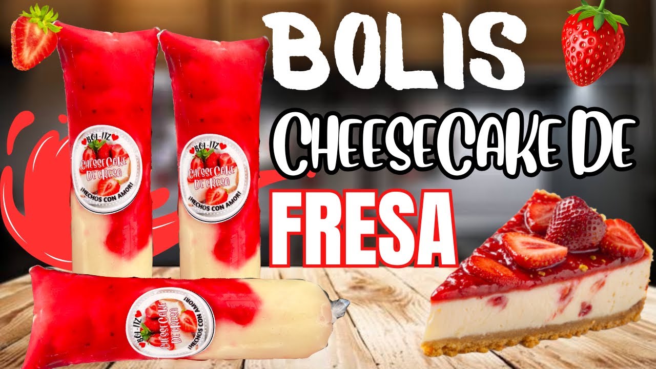 BOLIS sabor CHEESECAKE DE FRESA receta para NEGOCIO super CREMOSA y DELICIOSA #cheesecake #negocio