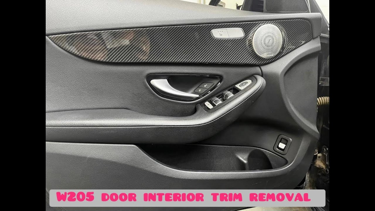 How to remove & to install door interior trim to Mercedes-Benz C class w205 & GLC x253/c253