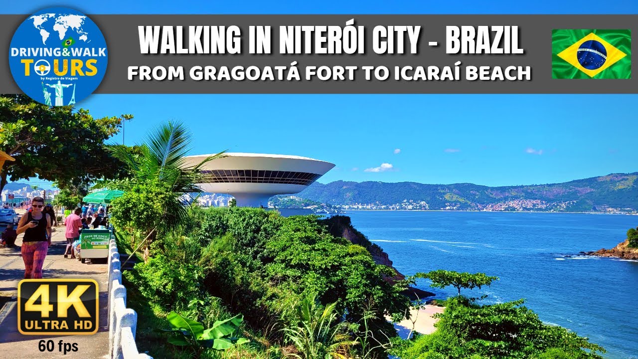 【4K】Walking in Niterói City - State of Rio de Janeiro - Brazil | From Gragoatá Fort to Icaraí Beach
