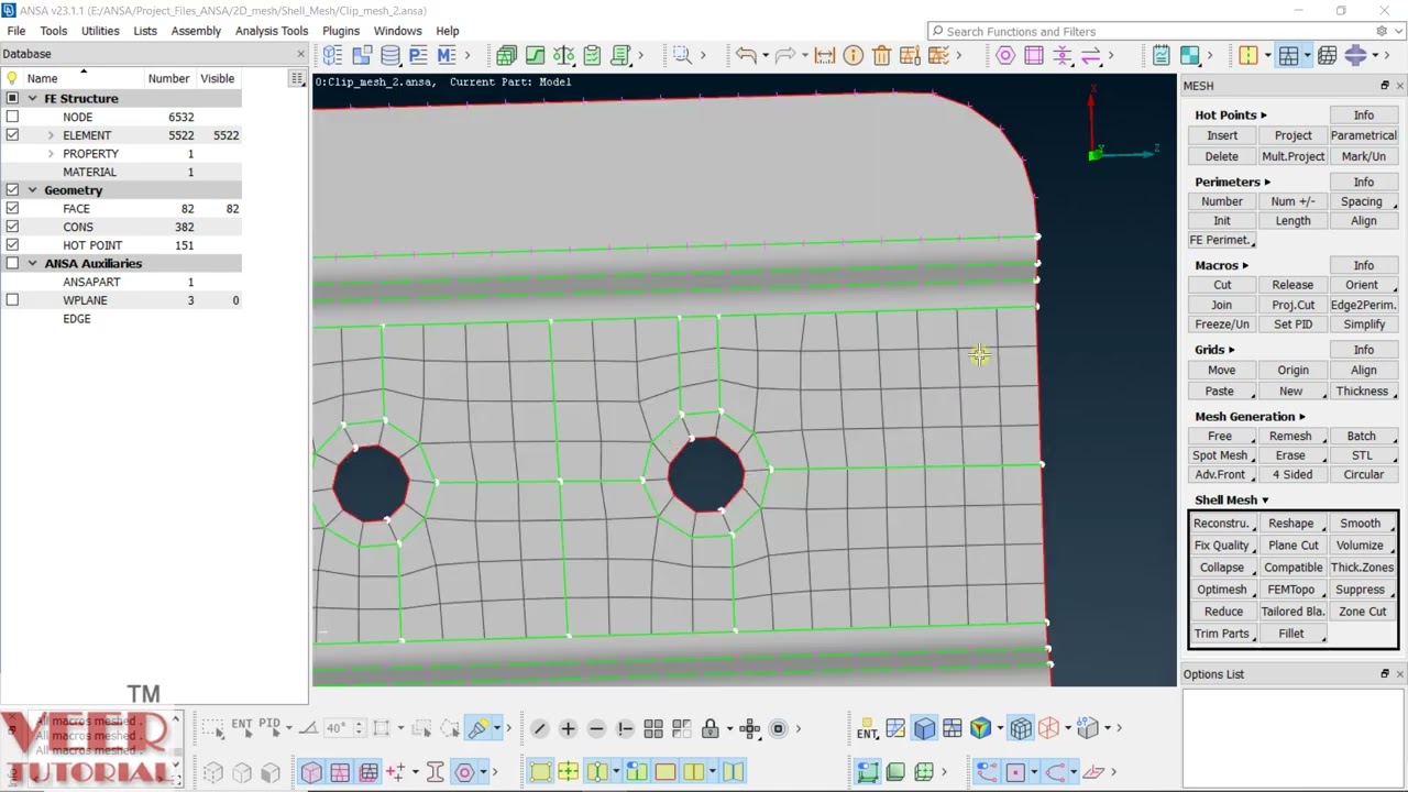 ANSA Tutorials | 2D Shell Meshing| clip mesh 3/3