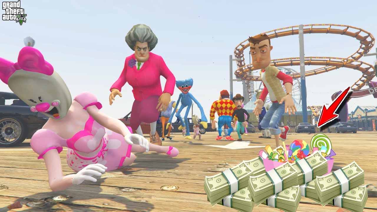 BAYRAM KAVGASI ÇIKTI 🥳 GTA 5 Dark Riddle Hello Neighbor Scary Teacher