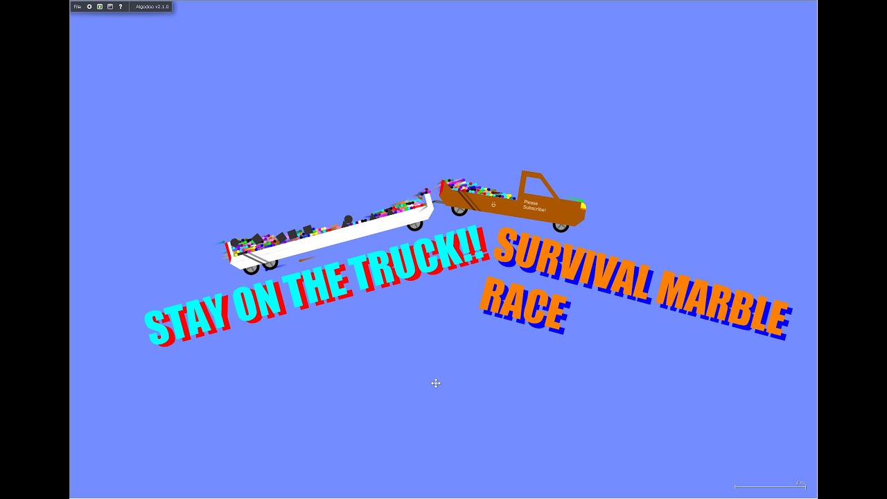 Stay on the Truck: Survival marble race!