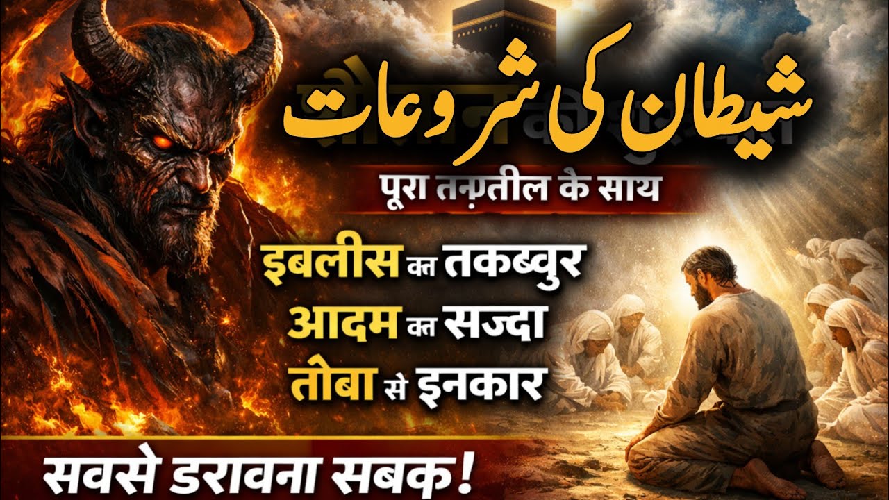Shaitan Ki Shuruat | Iblees Ka Takabbur Aur Adam Ko Sajda | Islamic Story
