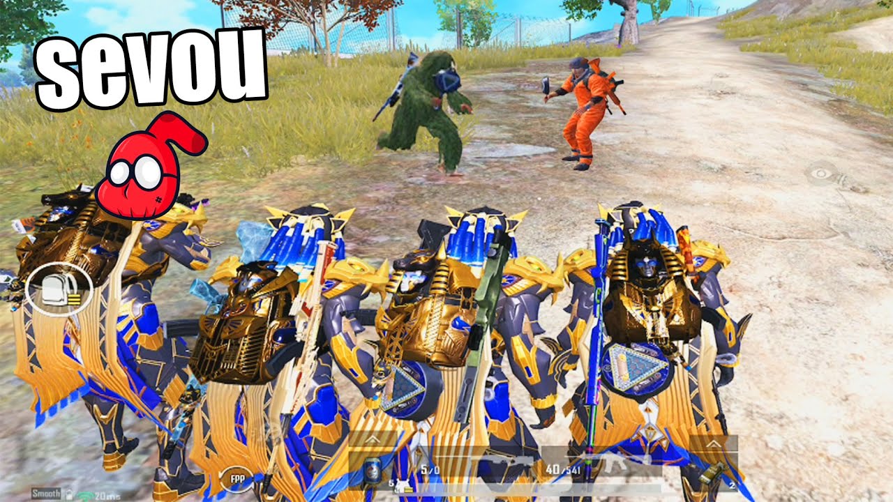 FULL SQUAD with MAX PHARAOH X-Suit | PUBG Mobile