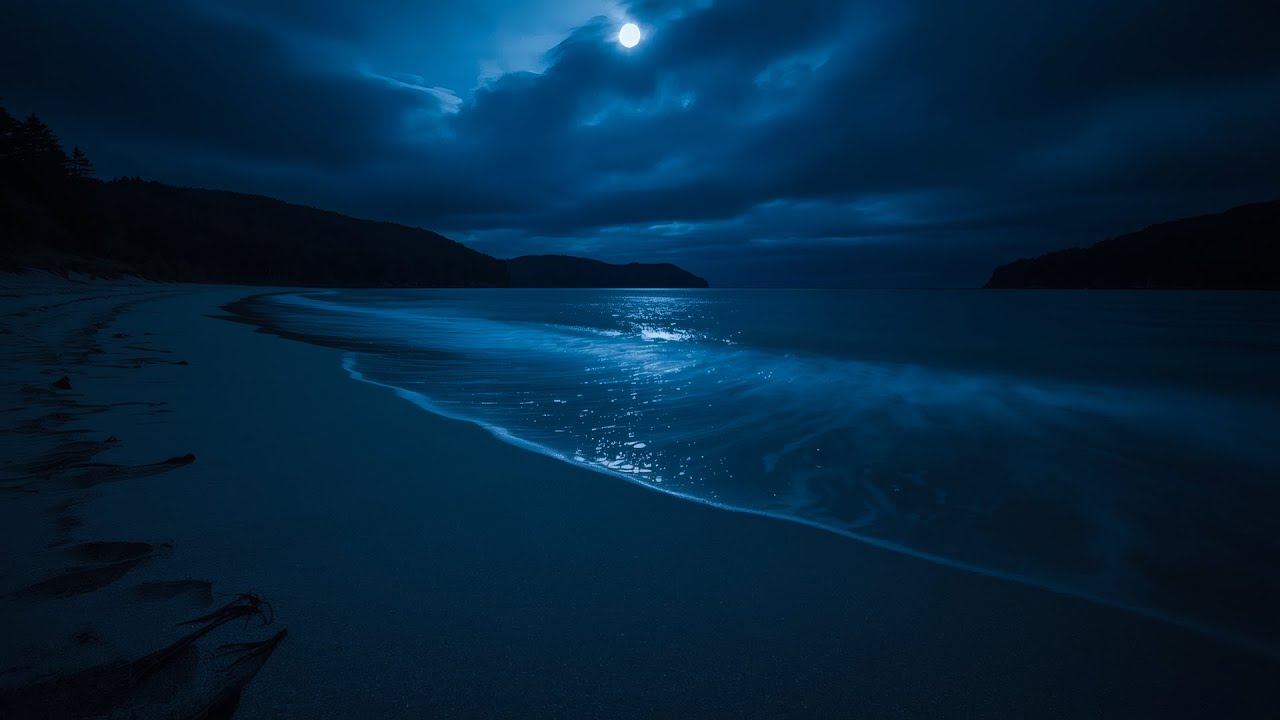 Deep Sleeping Ocean Sounds 🌙 Dark Screen | Rolling Waves for Relaxation and Deep Rest