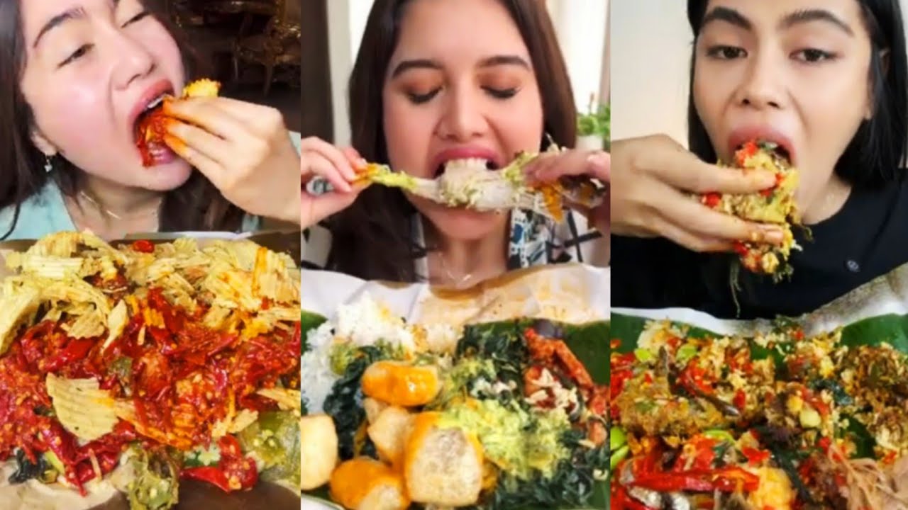 THE BEST OF INDONESIAN FOOD MUKBANG COMPILATION 💯 SATISFYING ASMR BIG BITE NASI PADANG EATING SHOW 