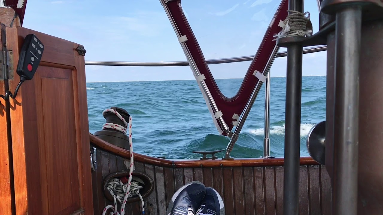 Motor sailing from Sandy Hook to Cape May, New Jersey in a Hans Christian 33