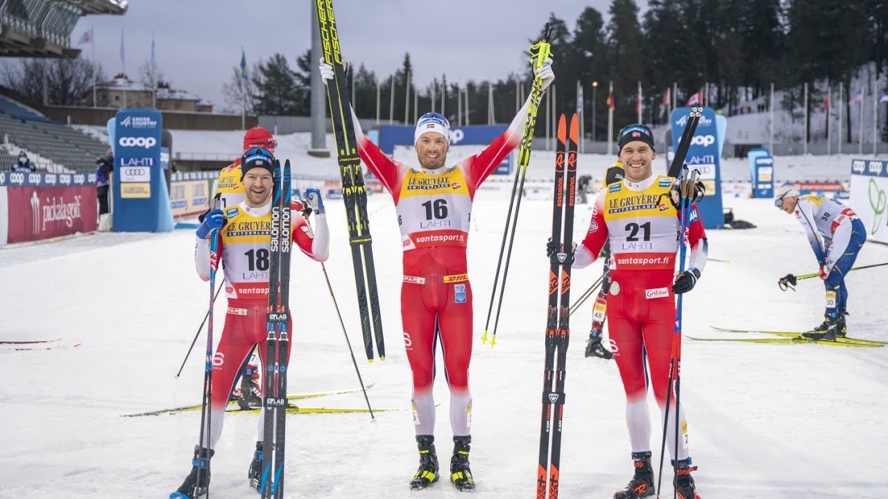 Lahti 2021 30 km Men's skiathlon finish  Fis cross country  WORLD CUP Emil IVERSEN vinner