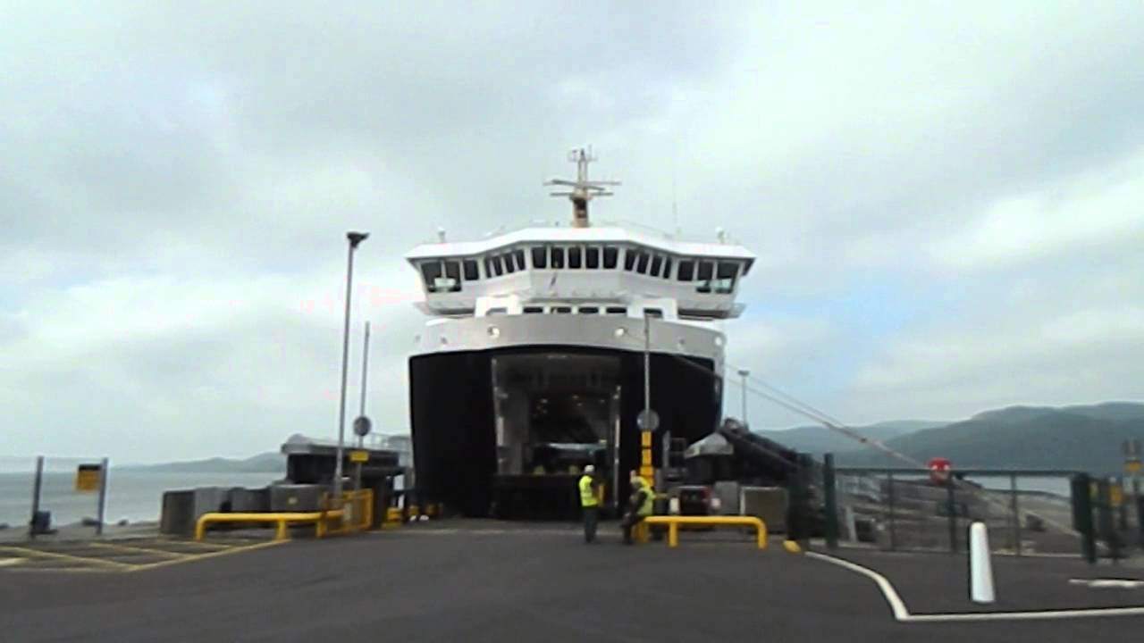 Unloading Finlaggan Islay Calmac Ferry Kennacraig Argyll Scotland