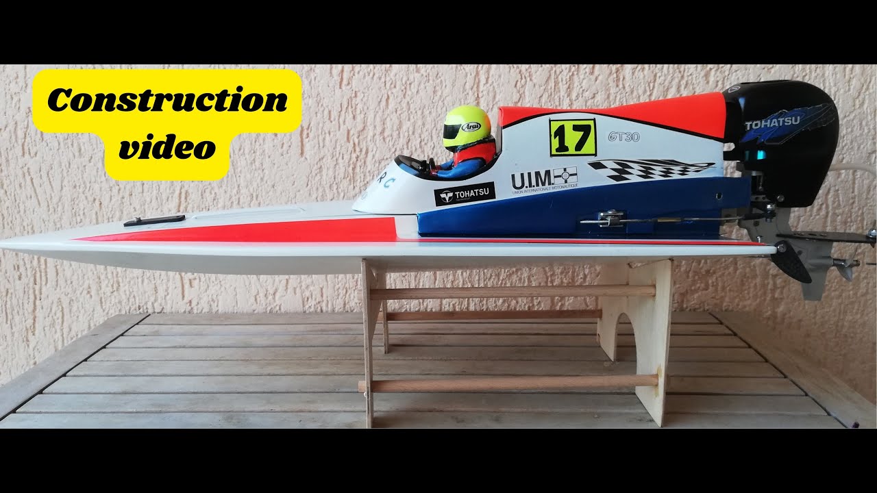 GT30 mono outboard rc boat: Construction video