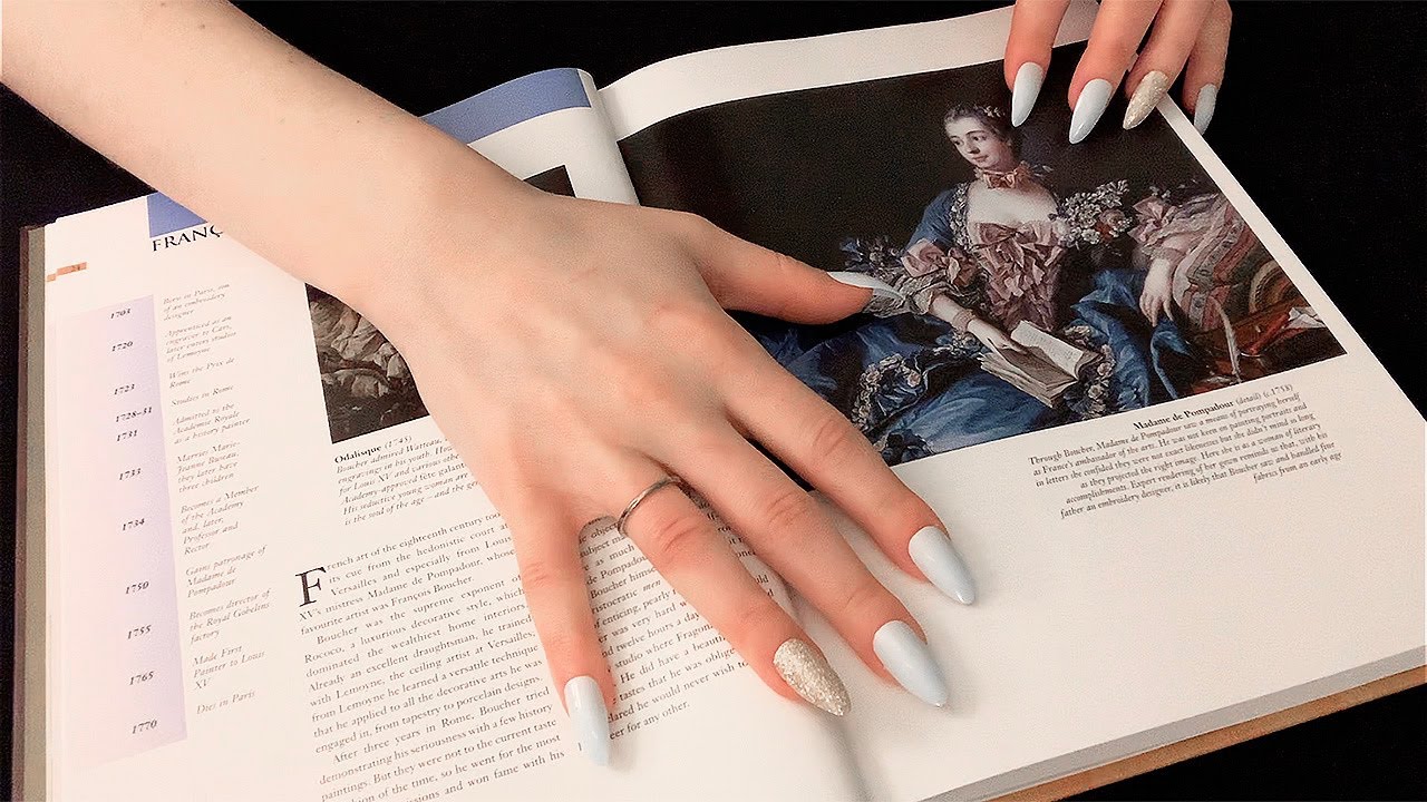 ASMR Art Book Tracing and Page Turning (whispered)