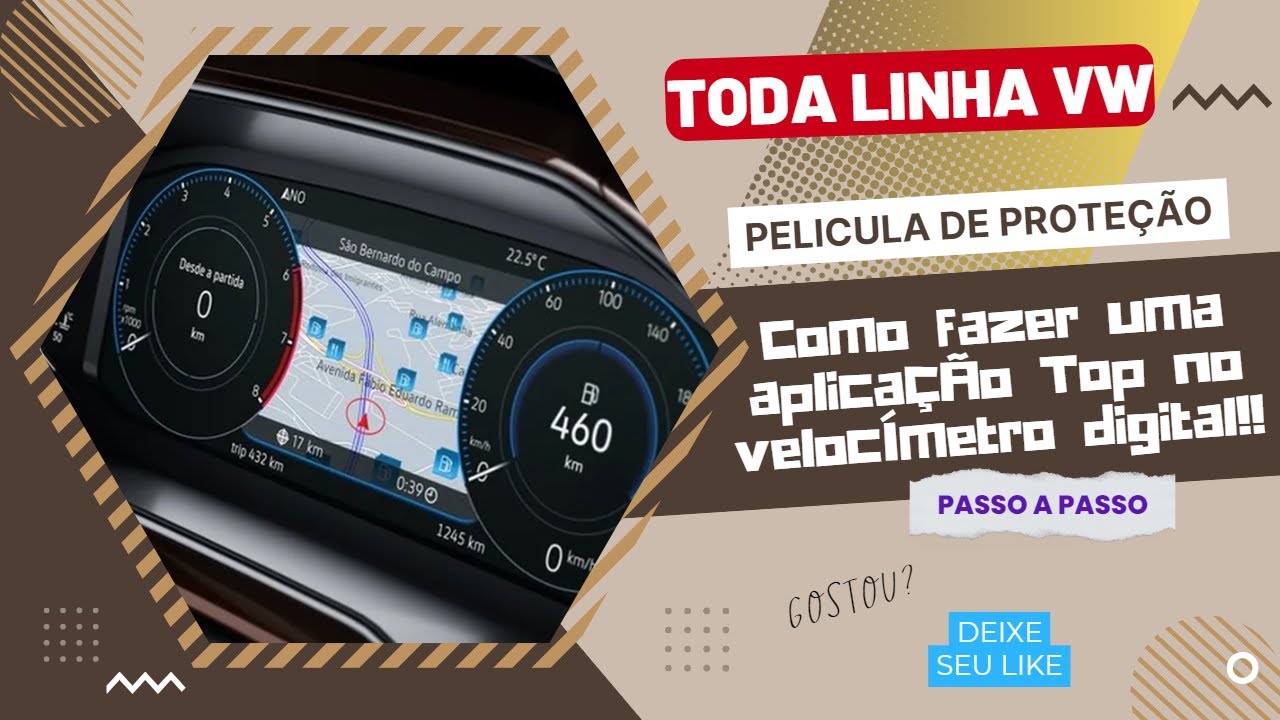 Como aplicar película no velocímetro digital VW. Passo a passo. Link na descrição.