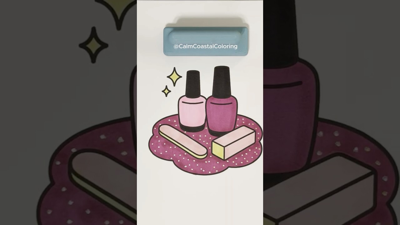 Relaxing Nail Polish Coloring ✨ Marker ASMR 