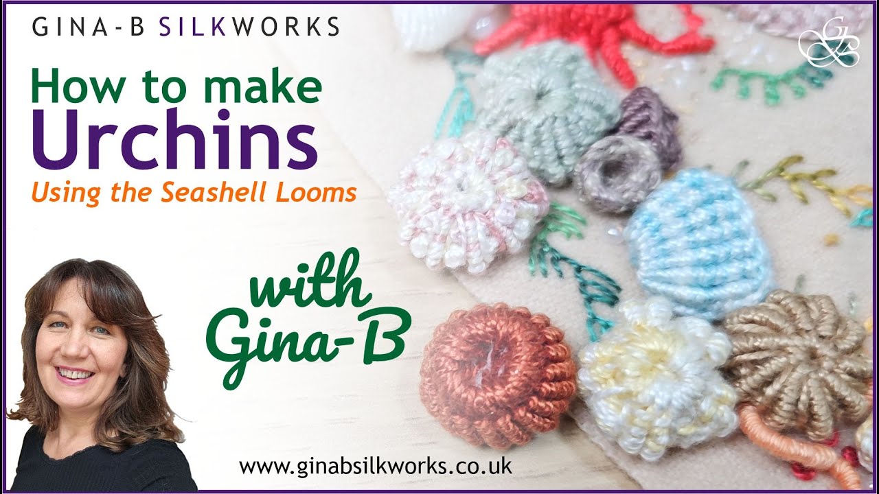 Using our Seashell looms : Two ways to make urchins / textile crafts / embellishment, slow stitching