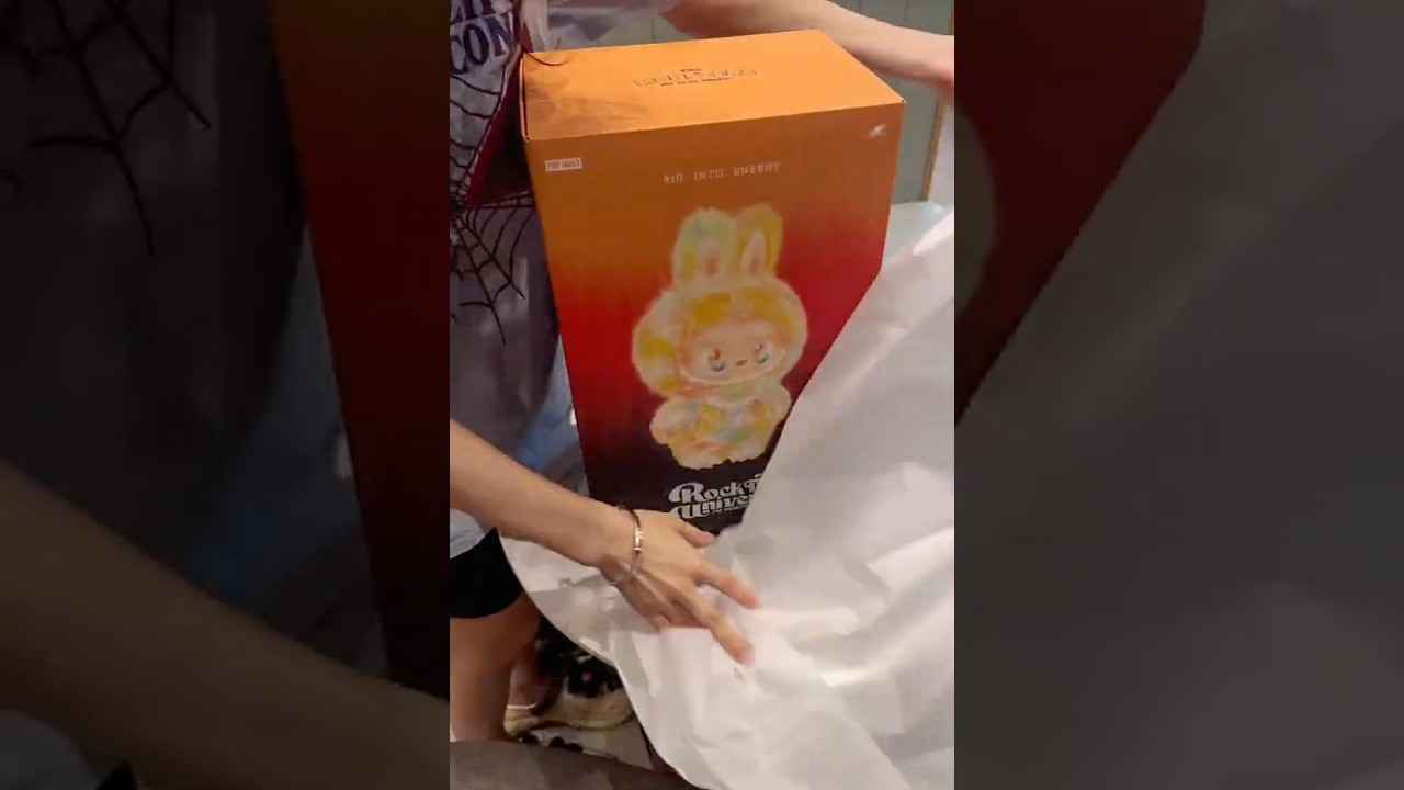 Unboxing Labubu The Monsters Big into Energy Rock The Universe Vinyl Plush Doll