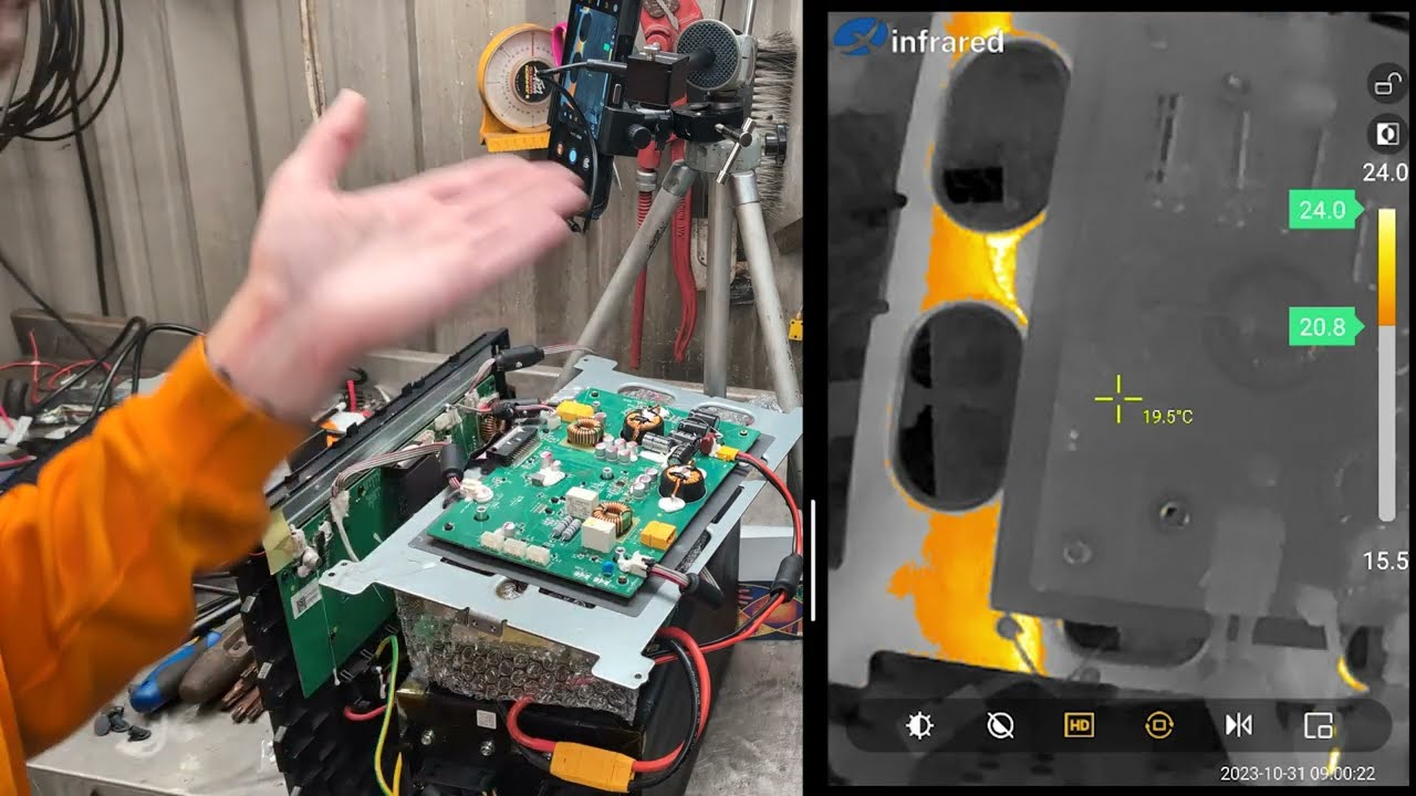 Xinfrared T2S Plus - thermal camera for PCB inspection on dead power station
