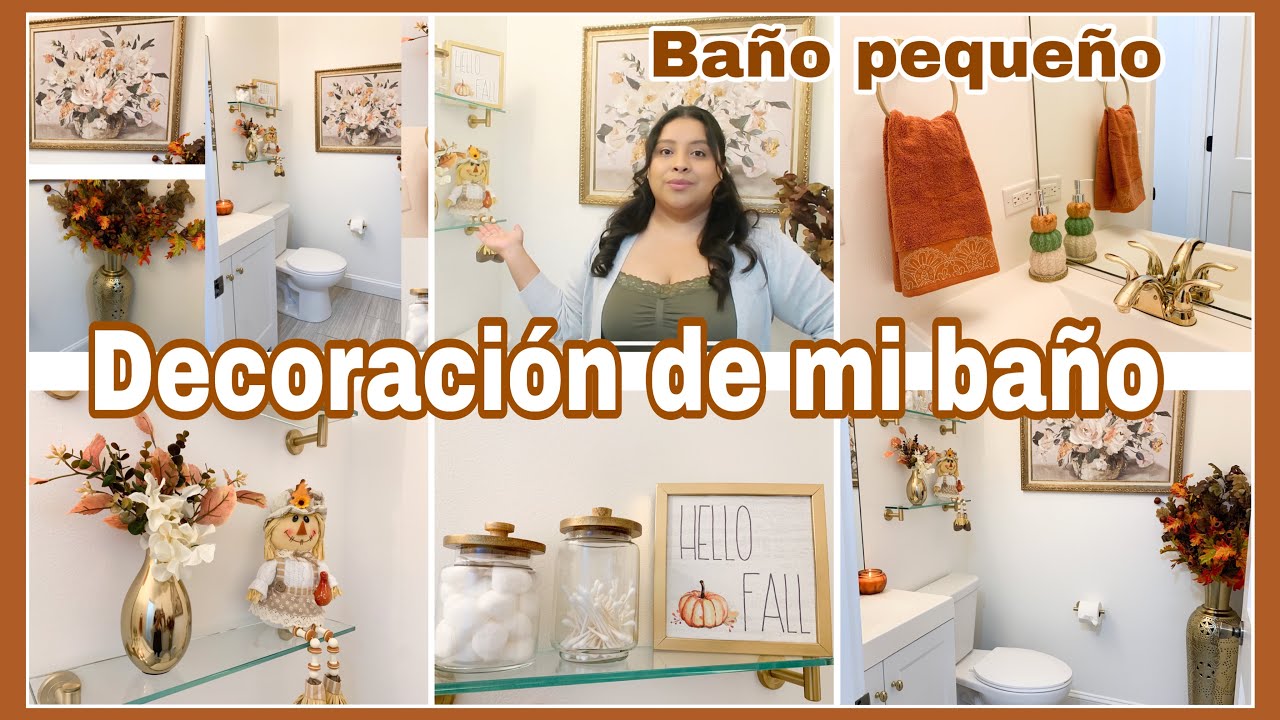 BAÑO PEQUEÑO OTOÑO 2025 || como decorar un baño pequeño para otoño | ideas para baños fall 2025
