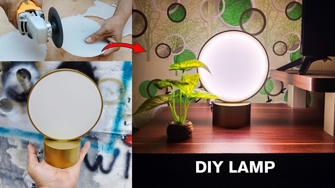 DIY Bedside Table Lamp, Modern Decorative Lamp from PVC Pipe