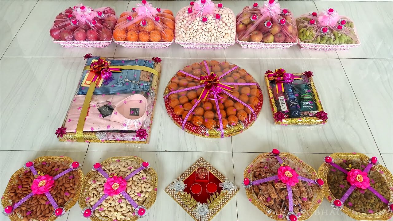 Engagement Packing #2|Fruits, Dry Fruits, Ring Platters, etc.|Saubhagya Sajja