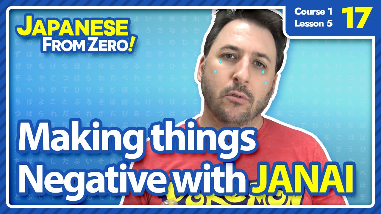 Making things negative with JANAI | Japanese From Zero! Video 17