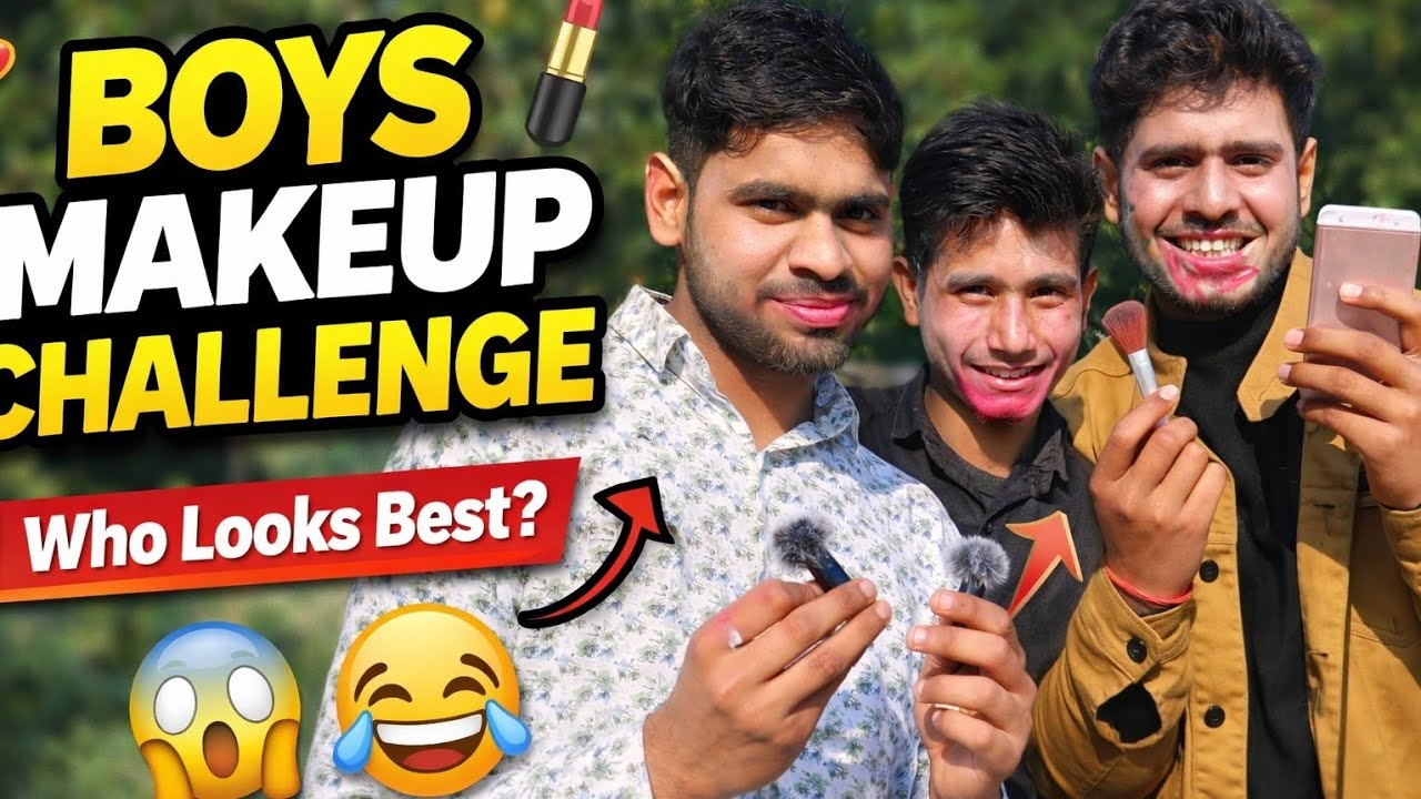 Boys Makeup Challenge 😁#challengevideo #challenge#funny#experiment#funny #foodchallenge#viral#shorts