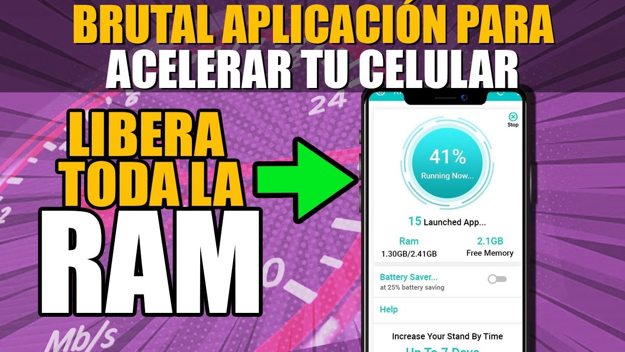 BRUTAL APLICACI&Oacute;N PARA ACELERAR MI CELULAR AL M&Aacute;XIMO ELIMINAR PROCESOS DE OTRAS APPS | MAS VELOZ