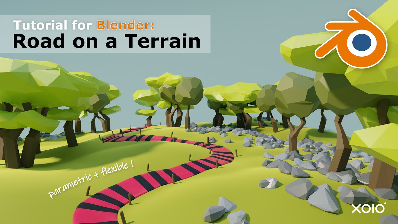 Road on  a Terrain - Blender Tutorial