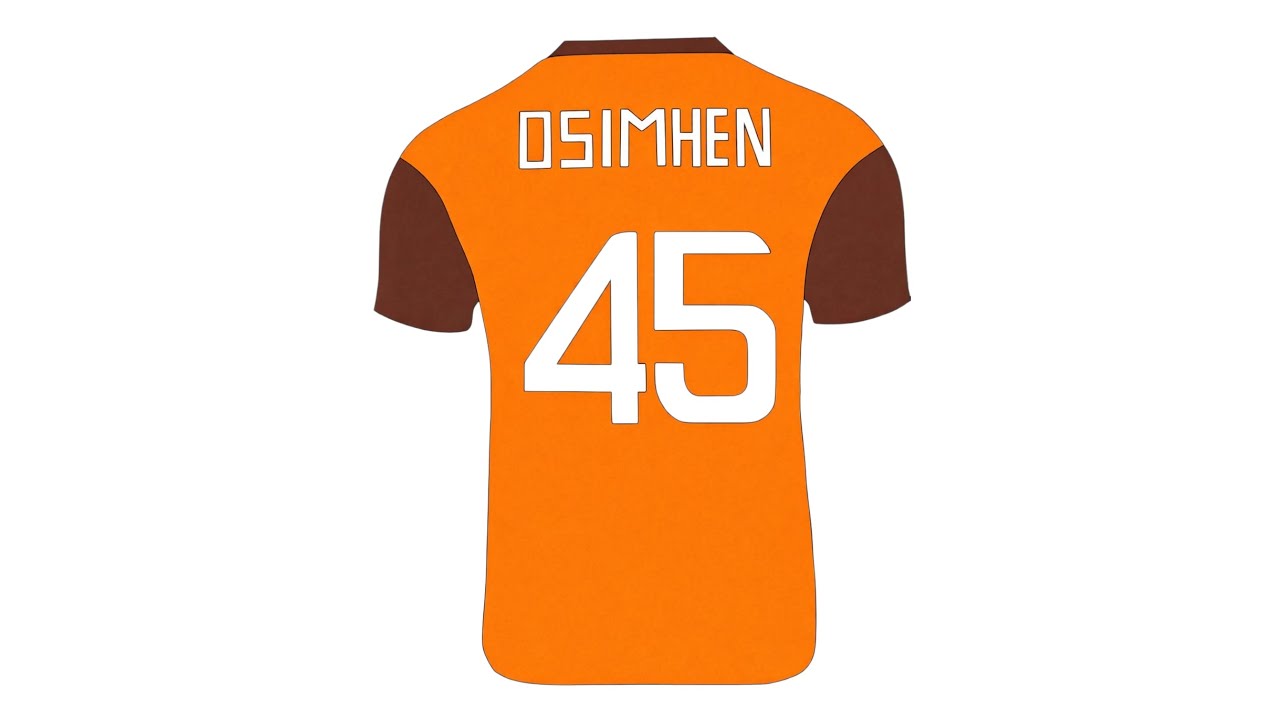 How to draw Victor Osimhen jersey. 🟫🟧