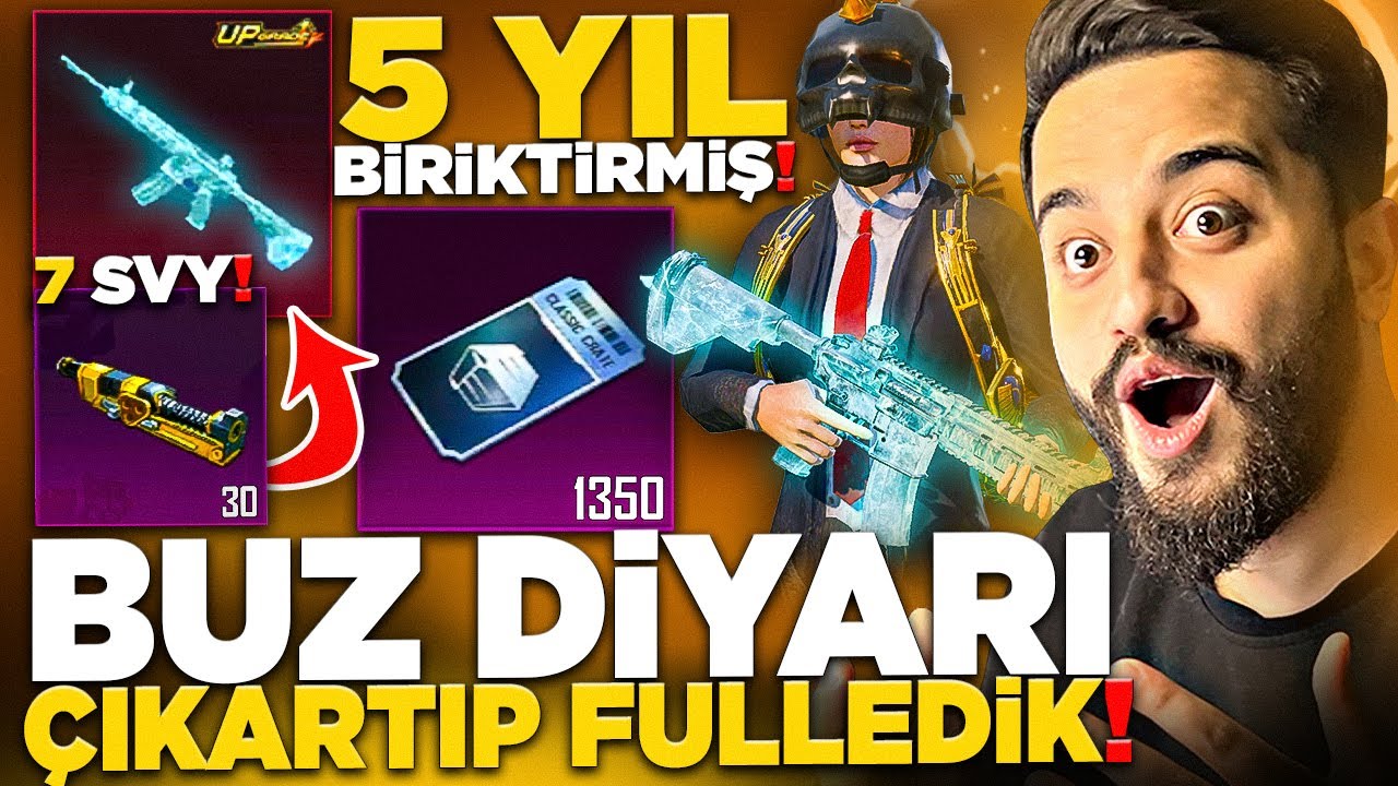 5 YIL BİRİKTİRMİŞ! BUZ DİYARI ALIP 7 SEVİYE YAPTIK! (ÇOK ŞANSLI) PUBG Mobile