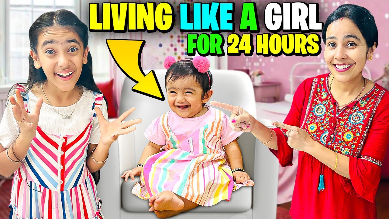 Being a *GIRL* for 24 Hours!!🎀💖 Family Funny Challenge!! @Samayra Narula and Family