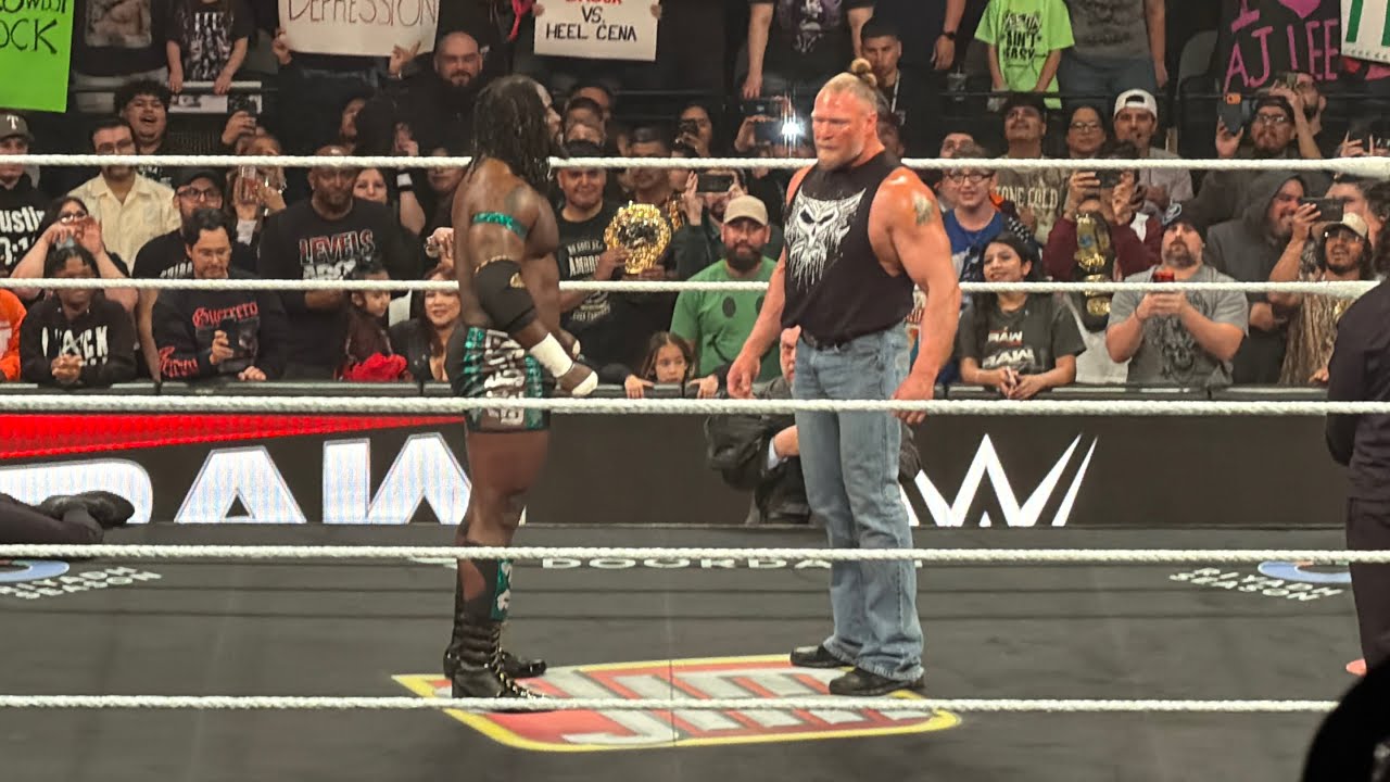 Brock Lesnar Confronts Seth Rollins, Brawls with Oba Femi Full Segment - WWE Raw 3/16/2026