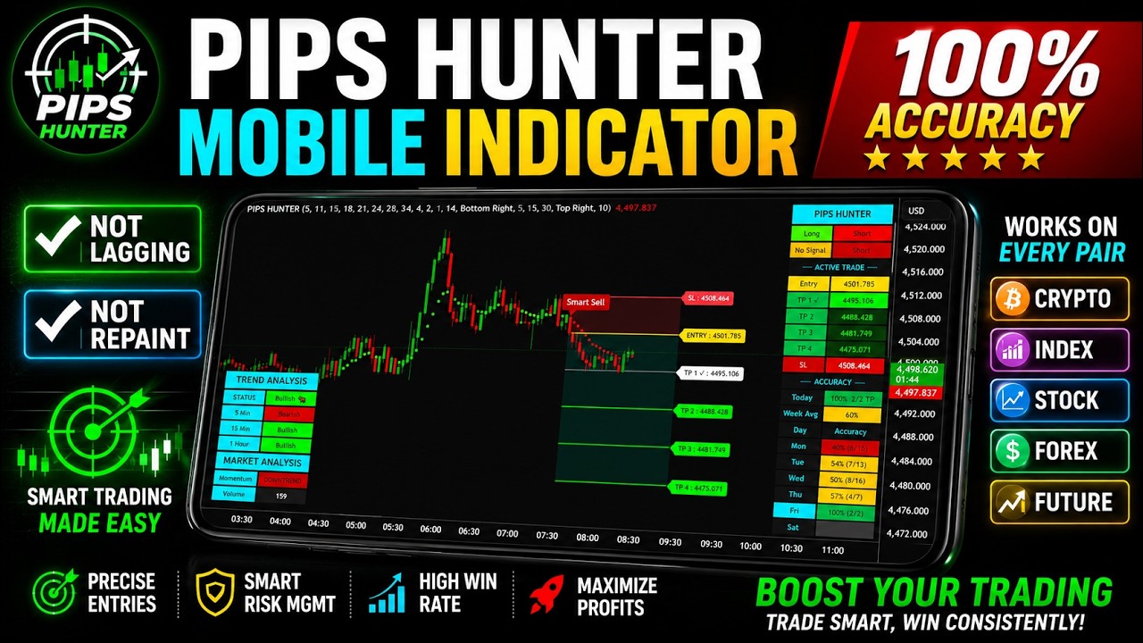Best TradingView Indicator for Mobile PIPS HUNTER 100% Accuracy! ||
