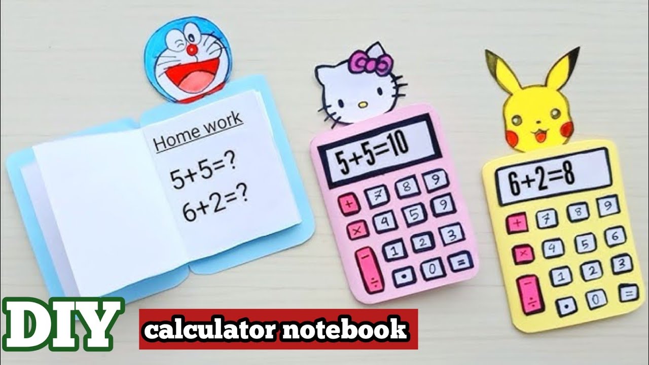 DIY cute calculator notebook/Paper art and craft ideas (Hania 's art)