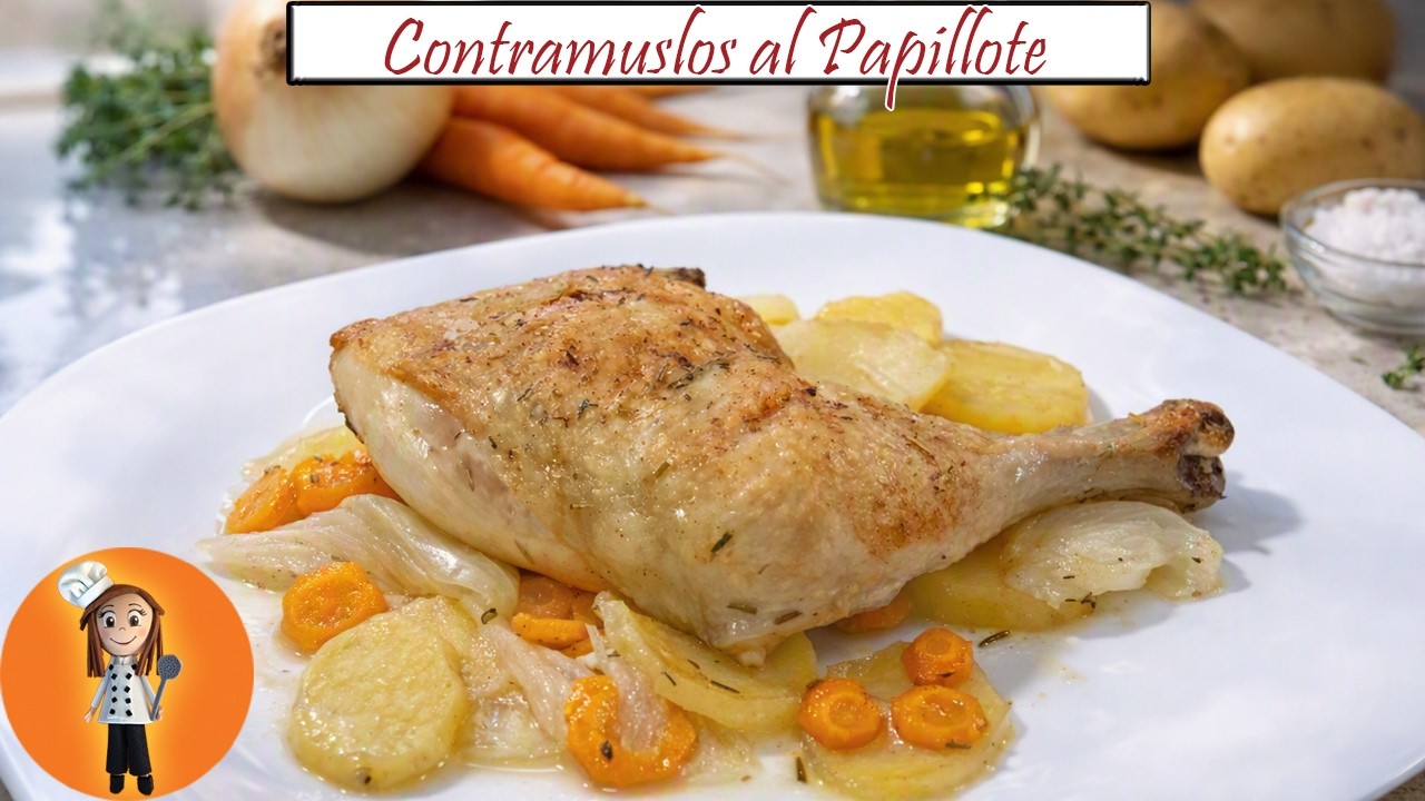 Contramuslos de Pollo al Papillote con Verduras | Receta de Cocina en Familia