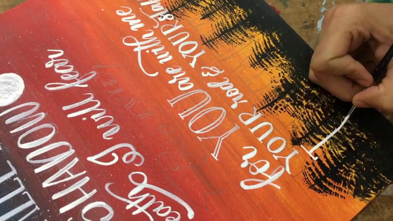 Bible Lettering - Typography of Psalm 23 - Calligraphy video