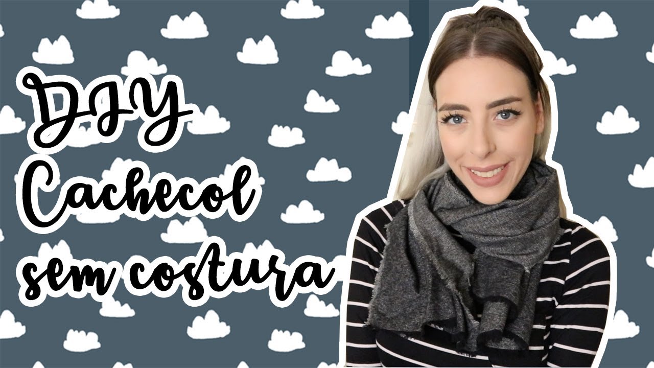 DIY Cachecol com franja SEM COSTURA