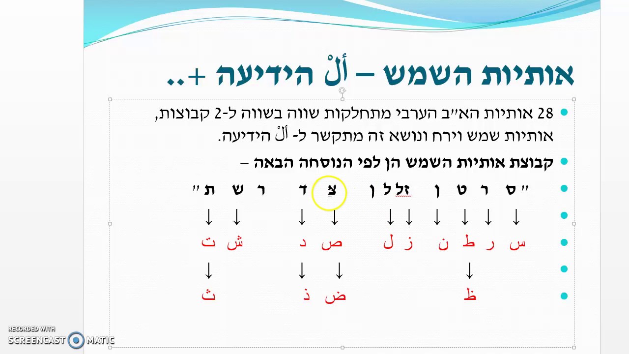 אותיות השמש   סרטון הדרכה